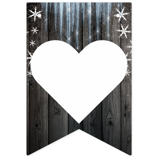 Winter Wonderland Frozen Ice Mr. & Mrs. Wedding Wimpelkette (Dritte Fahne)