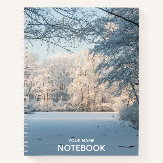 Winter Wonderland Frozen Panorama Foto Notebook Notizblock (Vorderseite)