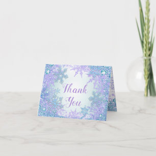 Winter Wonderland Frozen Snowflake Dankeskarten Karte