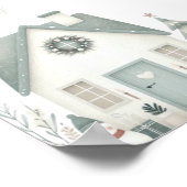 Winter Wonderland Geburtstag Begrüßungszeichen Poster (Ecke)