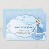 Winter Wonderland Geburtstagsparty Einladungen (Vorne/Hinten)