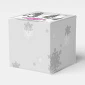Winter Wonderland Gefallen Box - Magenta Geschenkschachtel (Vorderseite)