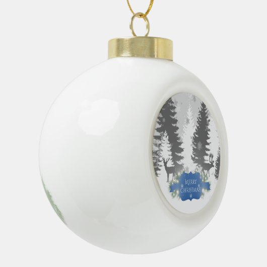 Winter Wonderland Gerahmt Ornament - Blau (Links)