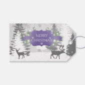 Winter Wonderland - Geschenktag - Lila Geschenkanhänger (Vorderseite (Horizontal))