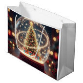 Winter Wonderland-Geschenktasche Große Geschenktüte (Vorderseite Schrägansicht)