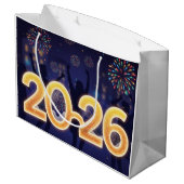 Winter Wonderland Gift Bag Große Geschenktüte (Rückseite Schrägansicht)