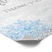 Winter Wonderland Gift Table Sign Poster (Ecke)