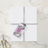 Winter Wonderland Gift Tag - Magenta Geschenkanhänger (Mit Garn)