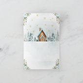 Winter wonderland Gingerbread Baby Shower Dankeskarte (Innenseite)