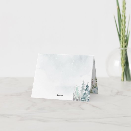 Winter wonderland Gingerbread Baby Shower Dankeskarte (Rückseite)