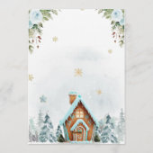 Winter wonderland Gingerbread Baby Shower Einladung (Rückseite)