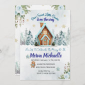 Winter wonderland Gingerbread Baby Shower Einladung (Vorne/Hinten)