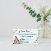 Winter wonderland Gingerbread diaper raffle card Begleitkarte (Stehend Vorderseite)