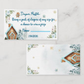 Winter wonderland Gingerbread diaper raffle card Begleitkarte (Vorne/Hinten)