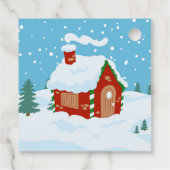 Winter Wonderland Gingerbrot House Hütte Geschenkanhänger (Rückseite)