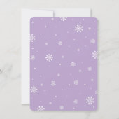 Winter Wonderland, Girl Baby Dusche Einladung (Rückseite)