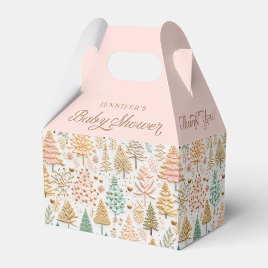 Winter Wonderland Girl Baby Dusche Geschenkschachtel (Vorderseite)