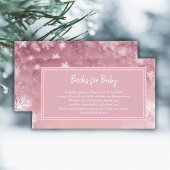 Winter Wonderland Girl Baby Shower Books for Baby Begleitkarte