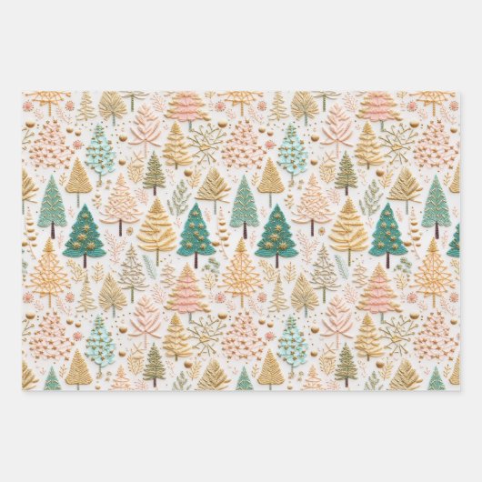 Winter Wonderland Girl Birthday Geschenkpapier Set (Vorderseite)