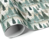 Winter Wonderland GListen Winterbaumen Geschenkpapier (Rolleneckpunkt)