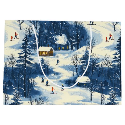 Winter Wonderland Große Geschenktüte (Rückseite)