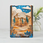 Winter Wonderland Gruß Feiertagskarte (Stehend Vorderseite)