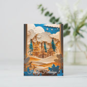 Winter Wonderland Gruß Postkarte (Stehend Vorderseite)