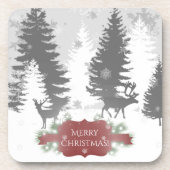 Winter Wonderland Hard plastic Untersetzer - Red (Vorderseite)