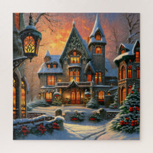 Winter Wonderland Haus Puzzle