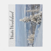 Winter Wonderland hellgraues Foto Fleecedecke (Vorderseite)