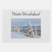 Winter Wonderland hellgraues Foto Geschenkpapier Set (Vorderseite)