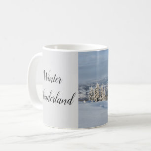 Winter Wonderland hellgraues Foto Kaffeetasse