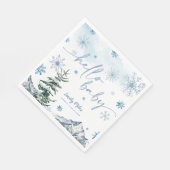 Winter Wonderland Hello Baby Paper Napkins Serviette (Ecke)
