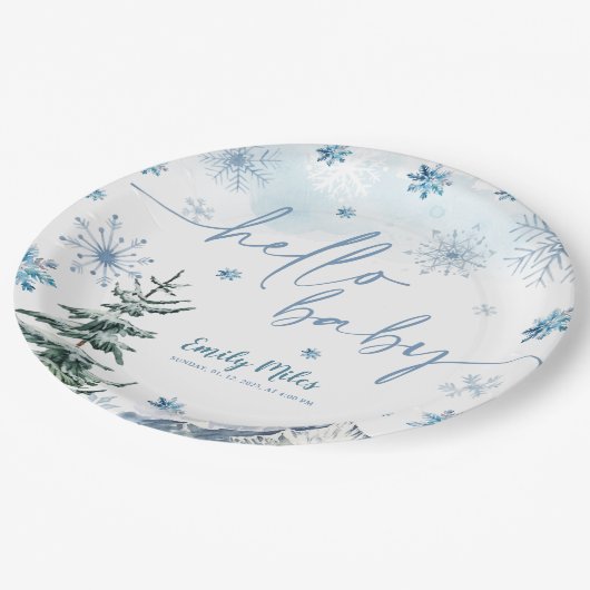 Winter Wonderland Hello Baby Paper Teller (Schrägansicht)