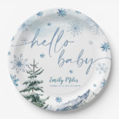 Winter Wonderland Hello Baby Paper Teller (Vorderseite)