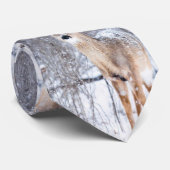 Winter Wonderland Hirsch Weihnachtsmann Mens Krawatte (Gerollt)