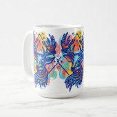 Winter Wonderland: Hirschfarbendesign Kaffeetasse (Vorderseite Links)