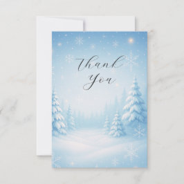 Winter Wonderland Hochzeit Wohnung Danke Karte
