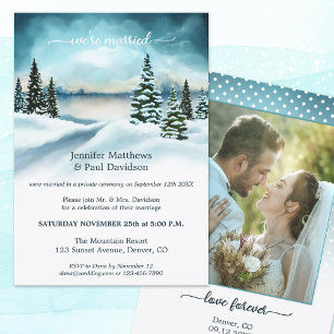 Winter Wonderland Hochzeitsempfang Benutzerdefinie Einladung