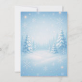 Winter Wonderland Hochzeitstag Probe Dinner Einladung (Rückseite)