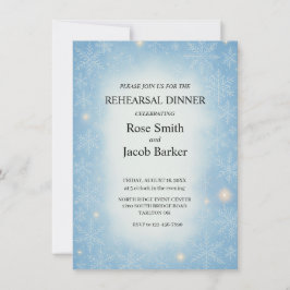Winter Wonderland Hochzeitstag Probe Dinner Einladung
