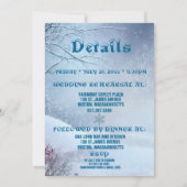 Winter Wonderland Hochzeitstag Probe Dinner Einladung (Rückseite)