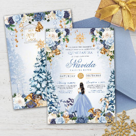 Winter Wonderland Holiday Snow Princess Quince Einladung