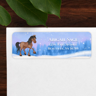Winter Wonderland Horse and Snow Address
