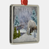 Winter Wonderland Horse Weihnachtsbaum Ornament Aus Metall (Rechts)