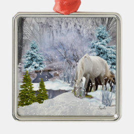Winter Wonderland Horse Weihnachtsbaum Ornament Aus Metall