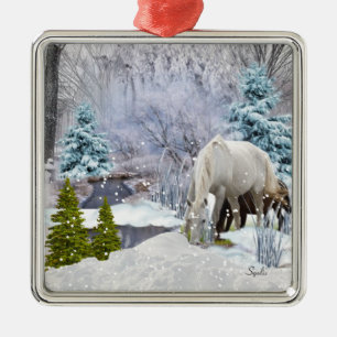 Winter Wonderland Horse Weihnachtsbaum Ornament Aus Metall