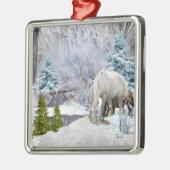 Winter Wonderland Horse Weihnachtsbaum Ornament Aus Metall (Links)