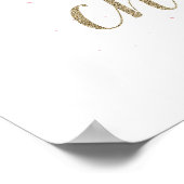 Winter Wonderland Hot Chocolate Bar Sign Poster (Ecke)