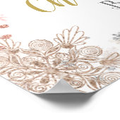 Winter Wonderland Hot Chocolate Pink Gold Poster (Ecke)